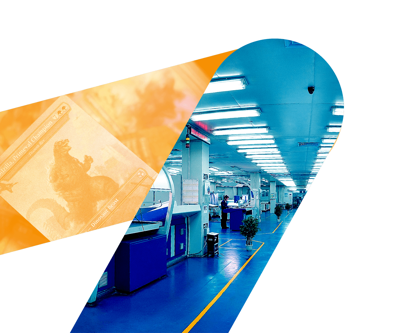 Q P Group card printing factory that produces QPMN encased collectible cards