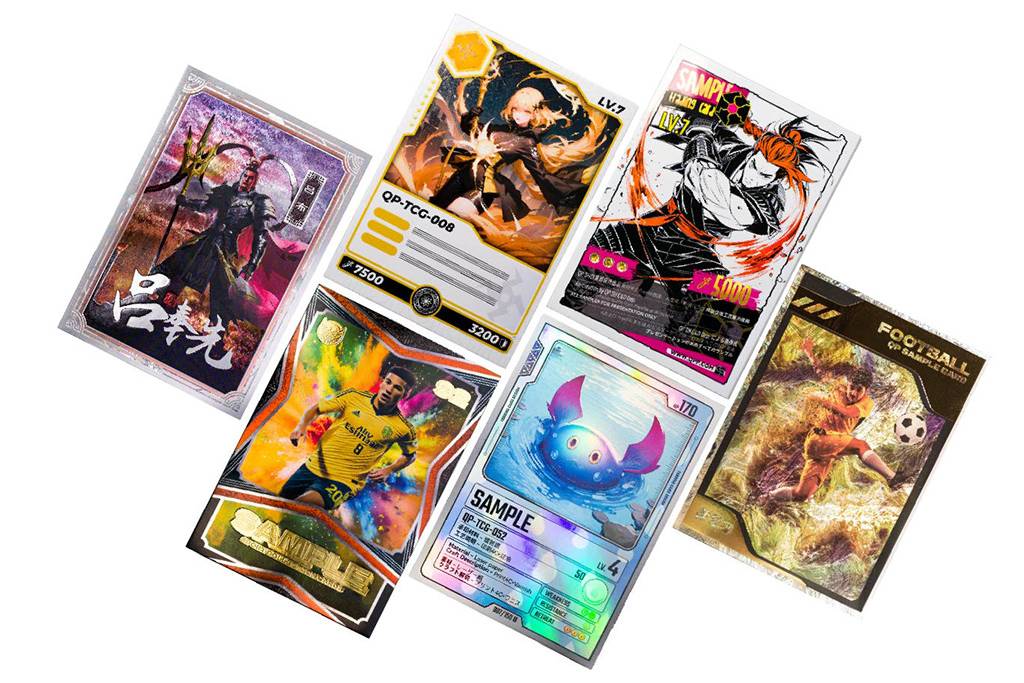 Custom card printing effects including foil stamping, embossing and spot UV